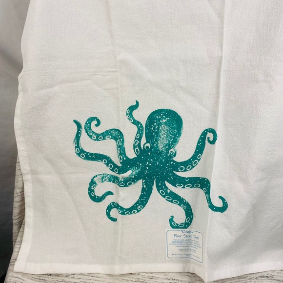 Kay Dee Designs Octopus Coastal Krinkle Flour Sack Cotton Kitchen Dish Towel NWT - Picture 5 of 5